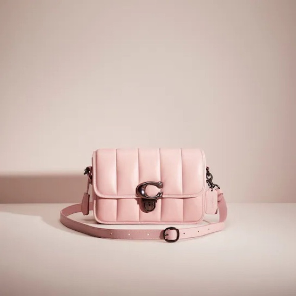 Coach Studio Shoulder Bag With Quilting - V5/Carnation - Brand New, AUTHENTIC